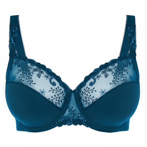 NWT Simone Perele 34D Delice Full Coverage Bra 12X320 Teal 117895